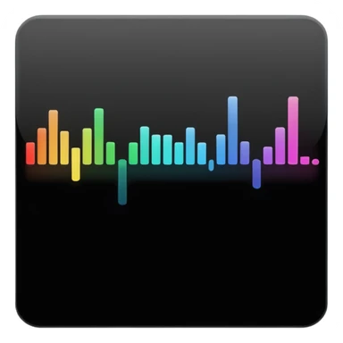 full black audio spectrum, the spectrum is white sticker