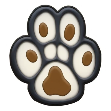 Stained glass dig paw sticker