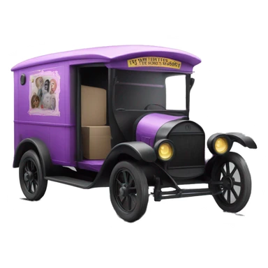 Haunted 1914 ford Barbie cargo van sticker