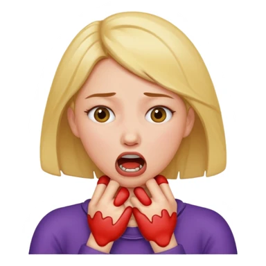 women choking herself sticker