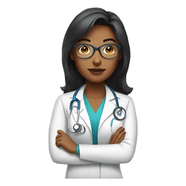 Superwoman doctor with glasses sticker