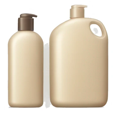 hair shampoo and conditioner bottle beige sticker
