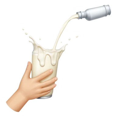 Hand dripping milk sticker