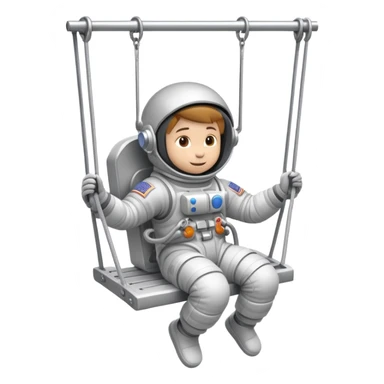 Astronaut on a swingset sticker