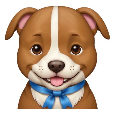 pitbull with head ribbon  sticker