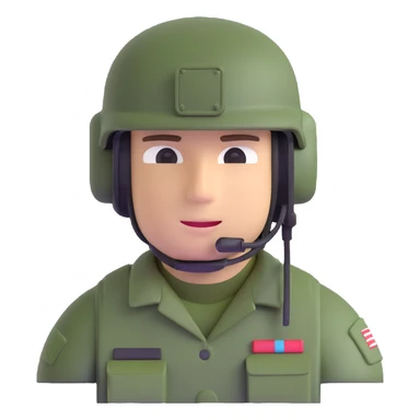 army man wearing helmet sticker