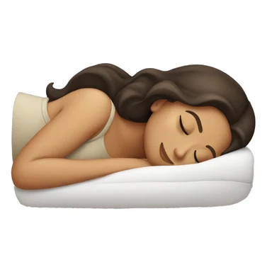 Brunette girl sleeping sticker