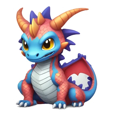 Kawaii Edgy Bright Dragon Pokémon Fakemon sticker