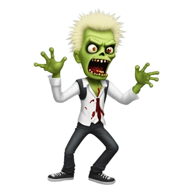 sid vicious zombie dancing sticker