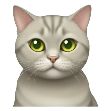 British fold shorthair gold chinchilla cat with light green eyes sticker