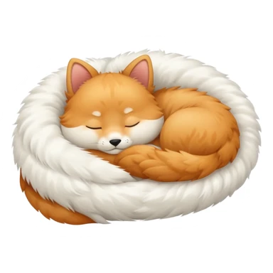 Cute inari baby sleeping  sticker