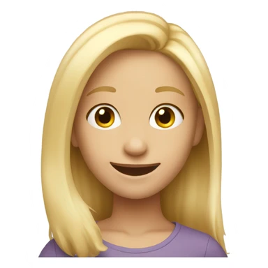 smiling girl with blonde hair sticker