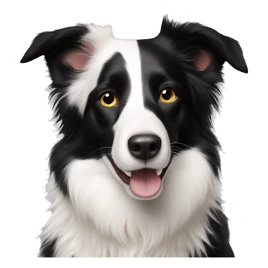 black white small mix Border Collie  sticker