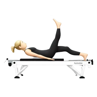 Pilates reformer white classical  sticker