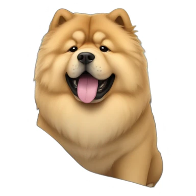 chow chow in a tesla sticker