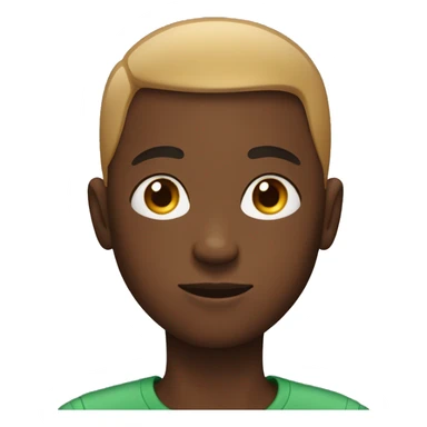 Face of Black boy with a buzzcut  sticker