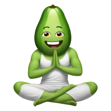 happy avocado does yoga sticker