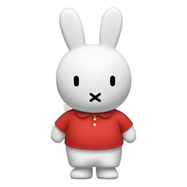 miffy using red shirt, just one miffy sticker