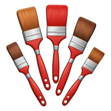 STICKER PINCEAUX ROUGE ET BRUN sticker
