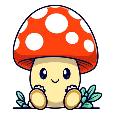 Mushroom baby sticker