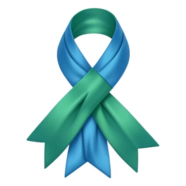 Green and blue awareness ribbon  sticker