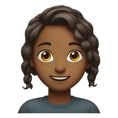 one girl smiling at viewers sticker