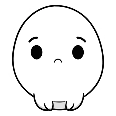 Negative sign, minus symbol with sad face sticker