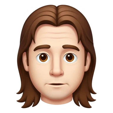 John pork with long brown hair  sticker