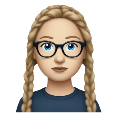 anna delvey blue eyes wearing glasses  sticker