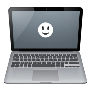 Laptop back screen with gray keyboard  sticker