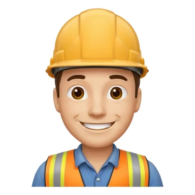 Man in construction hat sticker