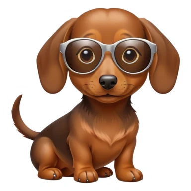 Dackel mit Sonnenbrille  sticker