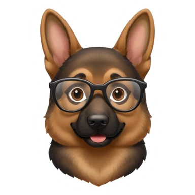 German shepherd wearing cool glasses sticker