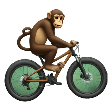 Monkey on a mountain bike sticker