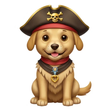 Pirate Labrador full body  sticker