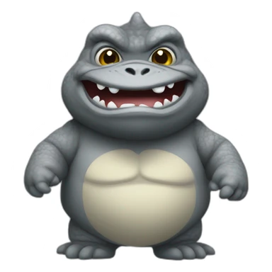 minilla cute grey sticker