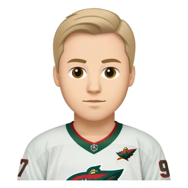 Minnesota Wild player Kirill Kaprizov number 97 jersey sticker