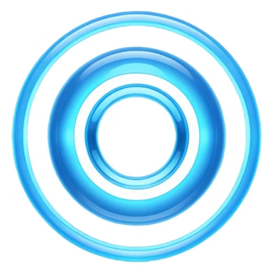 circular blue halo 3d hovering sticker