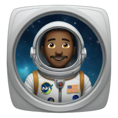 Man dream of traveling to the space sticker