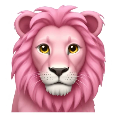 Pink lion sticker