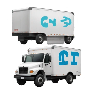 Boxtruck with letters "PGS” on the side sticker