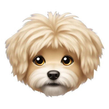 Blonde fluffy pomapoo puppy sticker