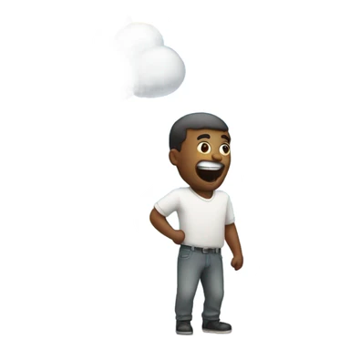 Man farting a rainbow  sticker