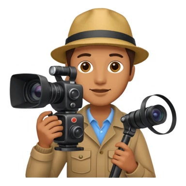 filming camera man  sticker