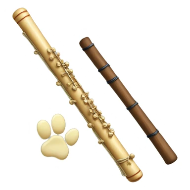 Cat's-paw and a flute sticker