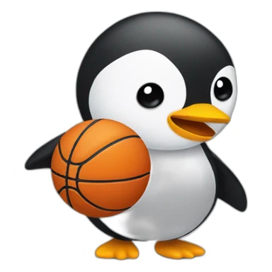 Pingouin Play basketball sticker
