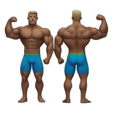 Two Body builders sticker