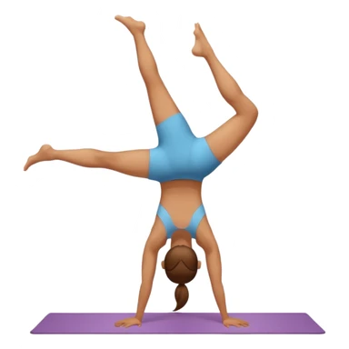 Doing yoga handstands  sticker