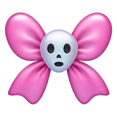 bow pink with ghost sticker