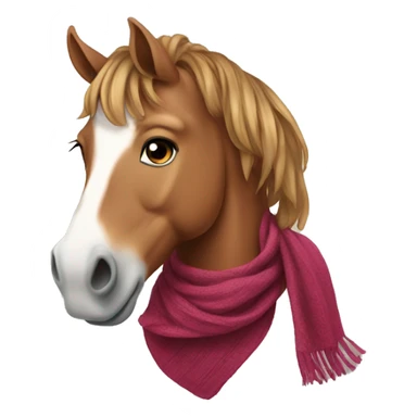 Horse with a scarf  sticker